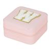 1PC Personalized Portable Jewelry Box for Women Girls Jewelry Case Small Jewelry Storage Pink Initial Letter