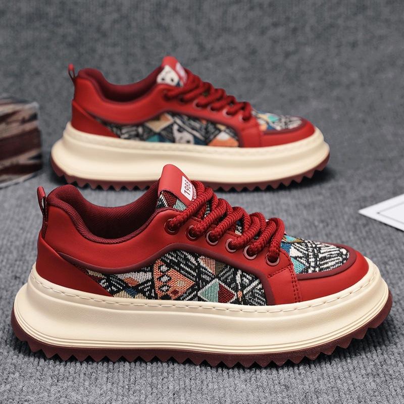 Нишевый дизайн мужская обувь Харадзюку весна 2025 новая повседневная спортивная обувь студенческая обувь на платформе для увеличения роста мужская