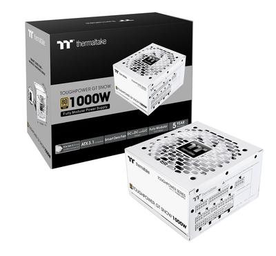 Блок питания для ПК Thermaltake TOUGHPOWER GT/1000W ATX 3.1 Snow/совместимый с PCI Express 5.1 80PLUS GOLD, белый, PS-TPT-1000FNFAGJ-W PS1616