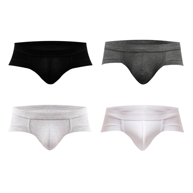 4 шт., мужские модальные трусы с низкой посадкой, мягкие дышащие U-выпуклые трусы-боксеры с 3D изгибом, 360 градусов, шорты для мальчиков, нижнее белье