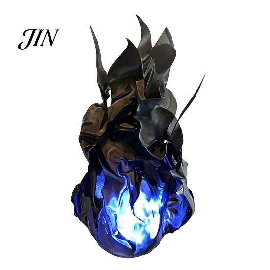 Decorative Fireball for Cosplay Floating Prop, LED Glowing Flame Halloween Handheld Prop Cosplay, Safe Artificial Battery Powered Stage Light