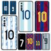 For Realme 10 9 8 5G 7 6 GT2 Pro Plus 9i C21 C11 C25 C35 FootBall DIY Number 10 Soccer Phone Case For Realme GT Neo 2 3T Cover
