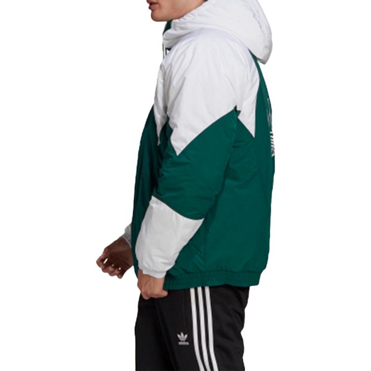 adidas Ретро спортивная лоскутная хлопковая куртка Мужские куртки Зеленые GE1302
