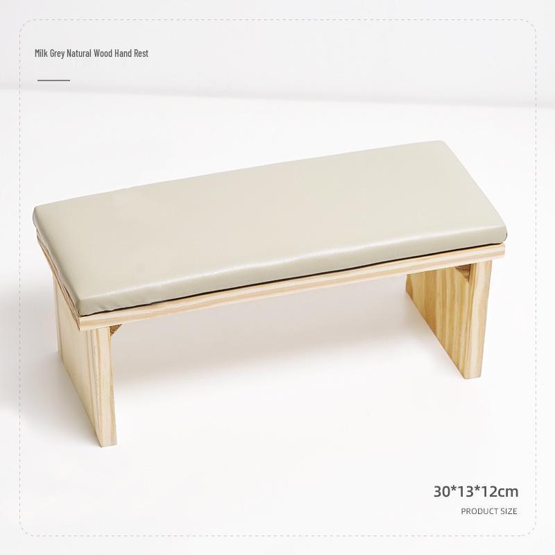 Подушка для рук из массива дерева для японского нейл-арта - Подушка простого стиля с местом для УФ-лампы