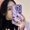 Ins Purple Love Heart Невидимый чехол-держатель для Iphone 13 11 12 14 Pro Max 14 Plus противоударный чехол с кронштейном-подставкой