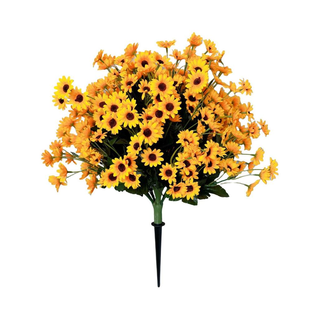 Желтая маргаритка для посадки на земле, имитация цветов, украшение сада, крыльца, террасы; Украшение для сада; Искусственный цветок