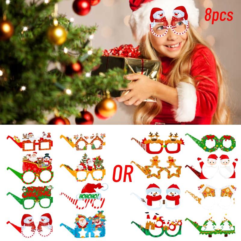 Смешные аксессуары для рождественской вечеринки Очки Деда Мороза и снеговика