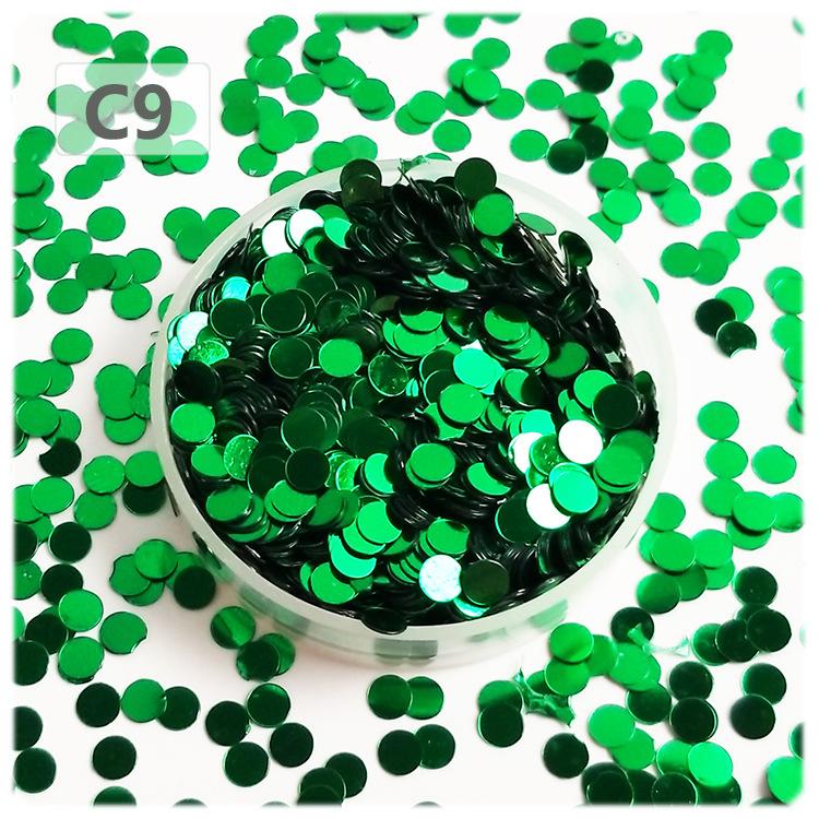Cute 3mm Mini Size Colorful No Hole Pvc Round Sequins Nail Art Hair Ornament Decoration Diy Accessories