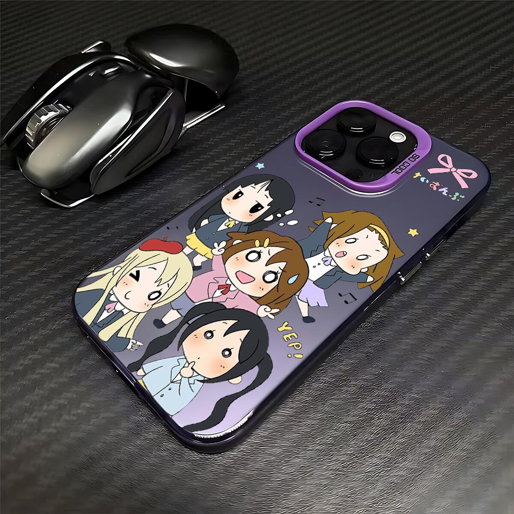 Милая японская аниме-девушка K-ON Чехол для телефона Для iPhone 17 16 15 14 13 12 11 mini Pro Max X XR XSMAX 8 Air Plus Противоударный Матовый Задник