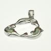 BreezyIsland Подвеска из стерлингового серебра 925 пробы [Тройной дельфин] Мотив, приносящий счастье из моря