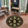 Bitcoin Carpet Non-Slip Round Carpet Floor Mats Printed Area Rug For Bedroom Home Decorative