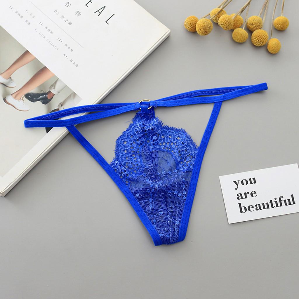 Women's Sexy Lingerie Lace Open Thong Panties G-Pants Lingerie Pajamas