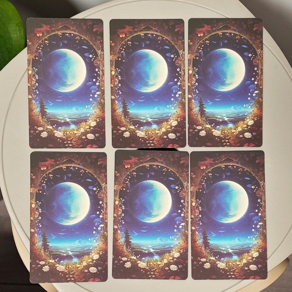 10.3*6cm Moonology Wisdom Oracle | Lunar Energy Deck for Love and Inspiration | Spiritual Healing Moon Messages 39 Pcs Cards