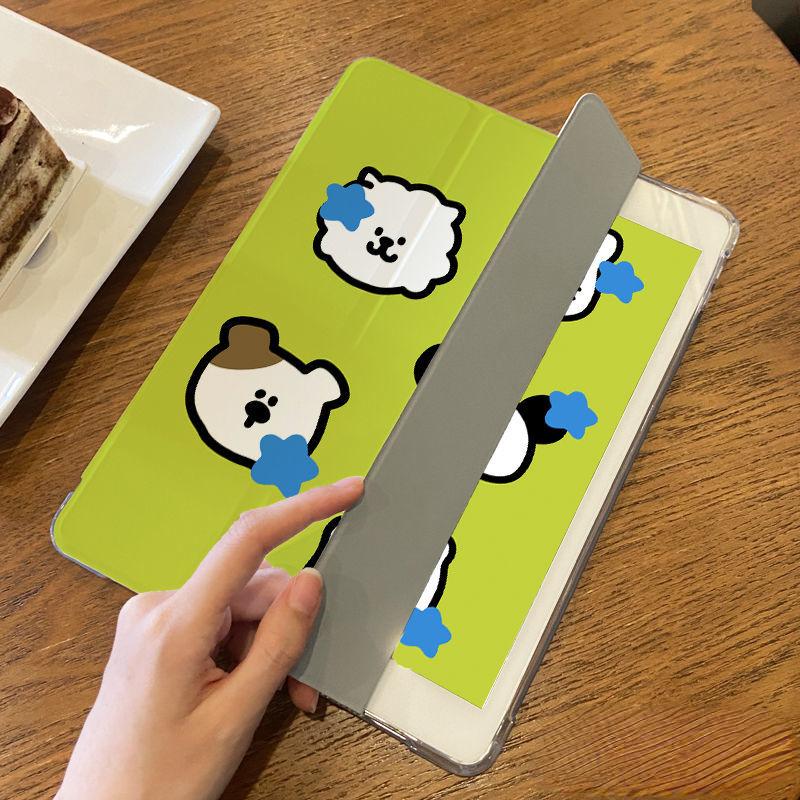 Чехол для iPad 2021 gen9 10,2, разноцветный чехол-раскладушка с милым собачьим узором, умный защитный чехол Air1/2 9,7 Air3 Pro2017 10,5 с подставкой для карандашей