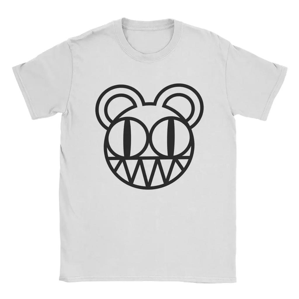 Футболка с логотипом Radiohead, мужская, из чистого хлопка, с круглым вырезом, коротким рукавом, больших цветов. #Color(2)