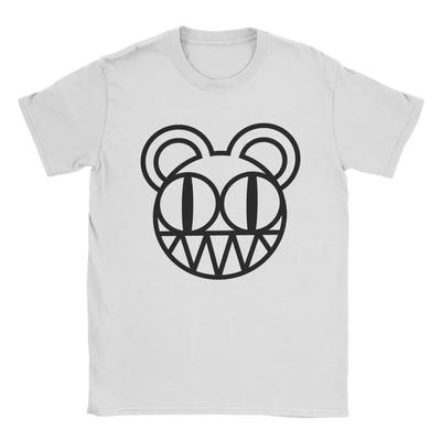 Футболка с логотипом Radiohead, мужская, из чистого хлопка, с круглым вырезом, коротким рукавом, больших цветов. #Color(2)
