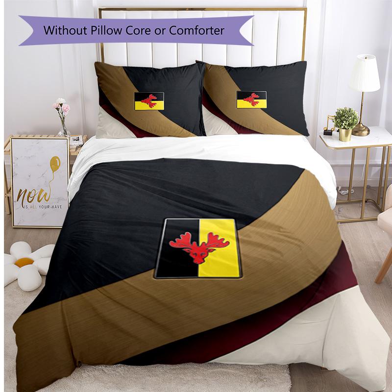 Watford Football Printed 3 Pieces Bedding Set, Comfortable Skin Friendly Bedroom Duvet Cover Set