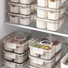 Контейнер для хранения продуктов с крышкой и ручкой Прозрачный органайзер для закусок Влагостойкий кухонный контейнер для орехов, конфет, печенья, сухофруктов
