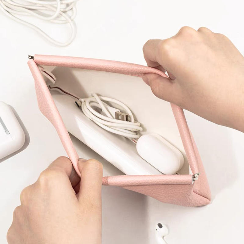 Самозакрывающийся длинный кошелек из ПУ-кожи первого слоя, держатель для паспорта, водительских прав, документов, органайзер для кабелей, косметичка