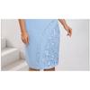 Plus Size Women's Summer Embroidered Lace Patchwork Tailored Dress Cover Buttock Dress