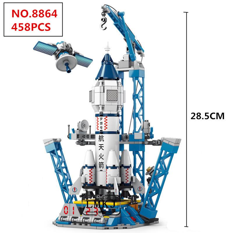 Креативные авиационные пилотируемые ракетные строительные блоки, фигурка космонавта, сделай сам, аэрокосмические кирпичи, модель игрушки для детей, Рождественский подарок