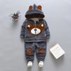 New Winter Girls Plush Set for Boys Casual Sports Two-piece Set for Baby Toddler Outdoor Clothing Sets