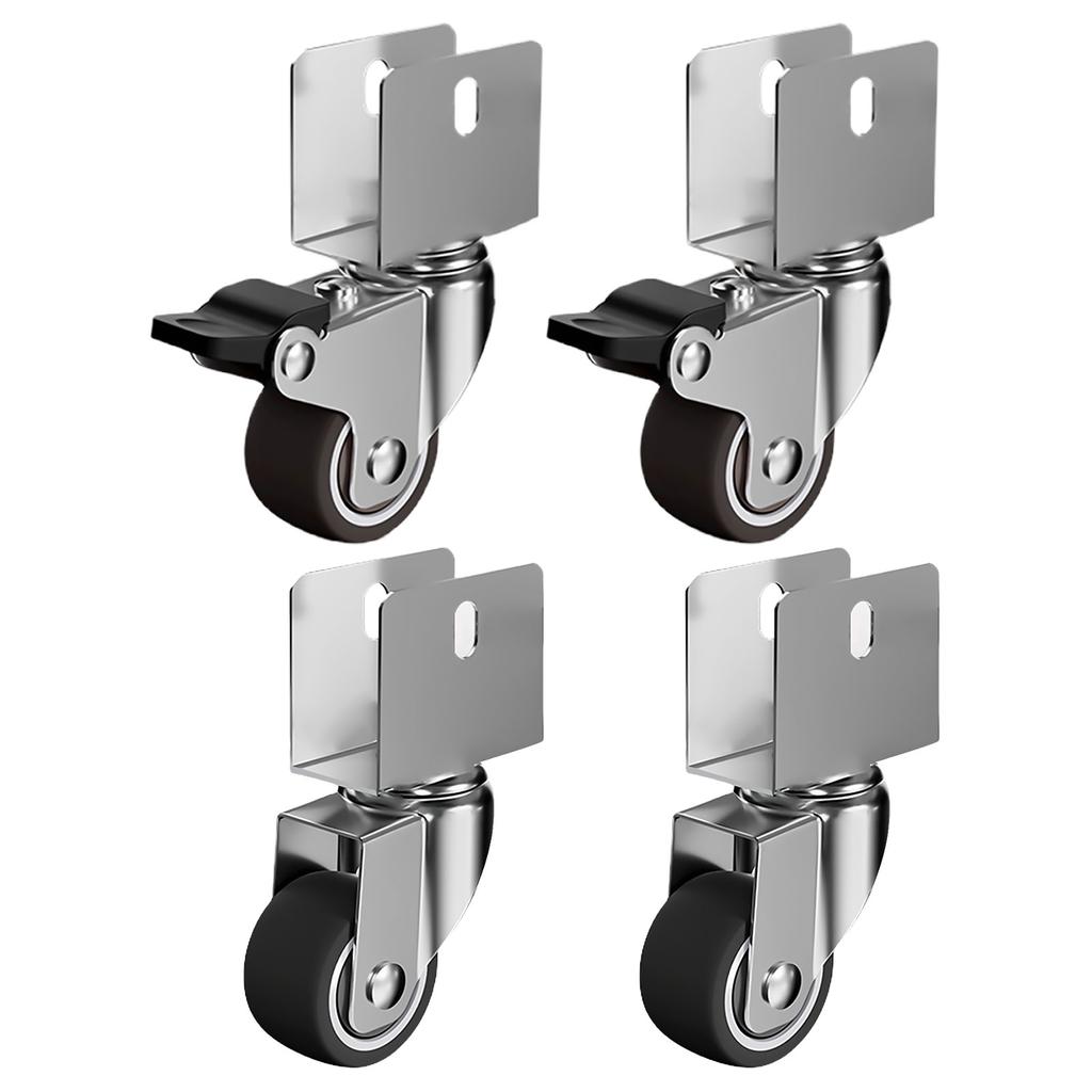 4Pcs 1.25inch Universals Swivels Casters Trolley Wheel Heavy Duty Furniture Wheel Castor for Furniture Workbenches