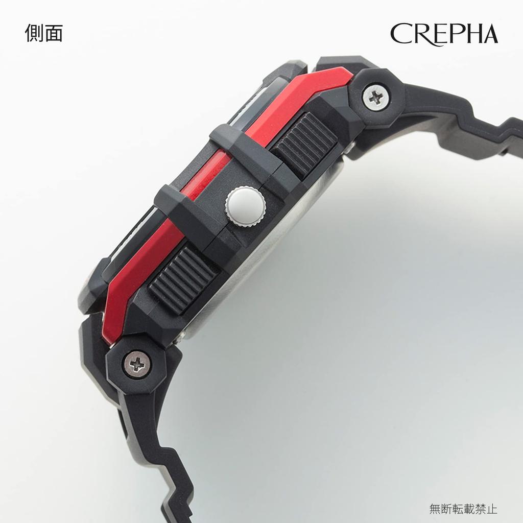Водонепроницаемый секундомер с уретановым черным ремешком [Clepha], цифро-аналоговый, мужской, TS-AD253-RD