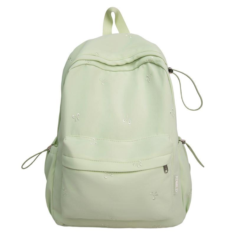 Modern Korea Pastel Butterfly Bow Printed Backpack With Nylon Material For School And Daily Use