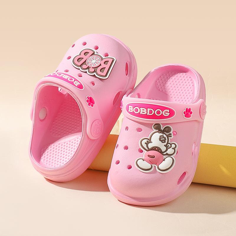 Детская обувь с отверстиями, летняя детская мужская и женская пляжная обувь с рисунком из мультфильмов, партия детских классных тапочек