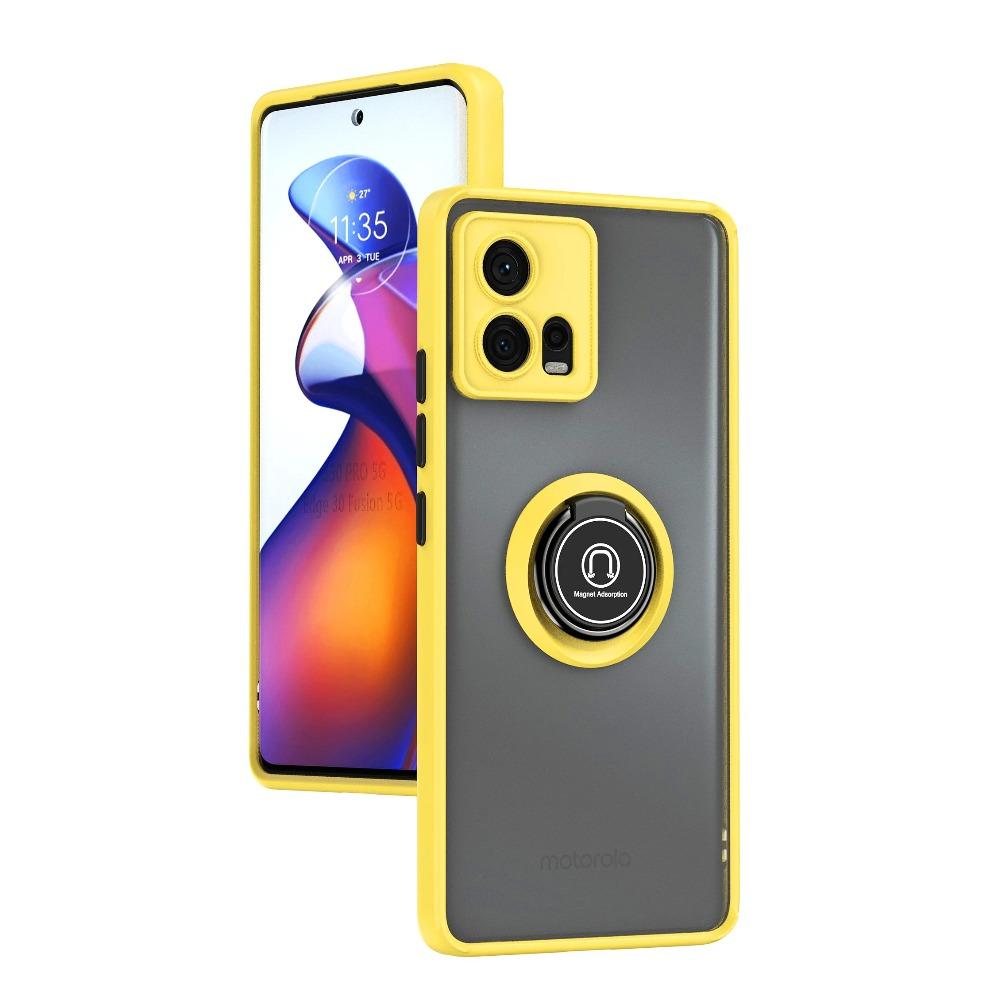 Магнитный чехол-подставка Магнитный держатель Чехол для телефона для Motorola Moto Edge 30 Fusion Противоударный чехол Вращающаяся на 360° подставка-кольцо