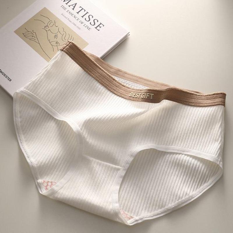 Женские хлопковые трусики со средней талией, удобные трусы, мягкие трусики для девочек, сексуальное нижнее белье