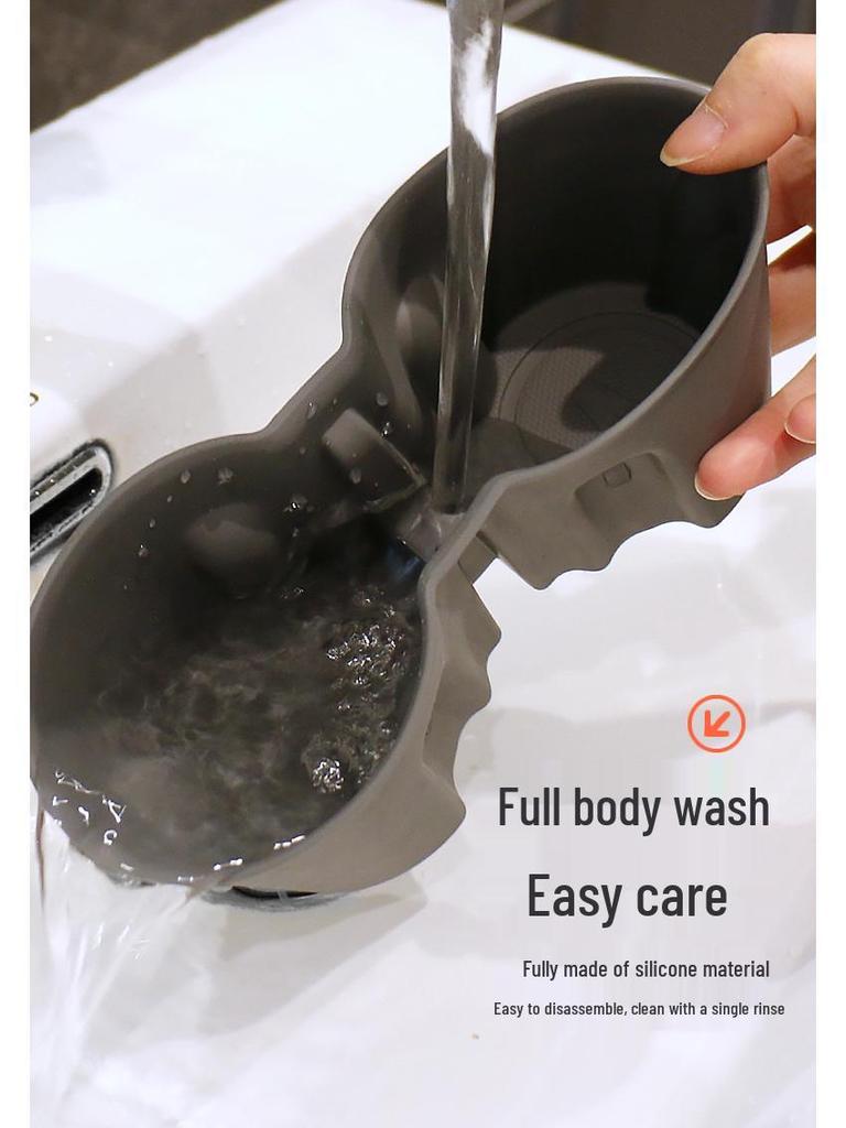 Tesla Model Y/3 Refreshed Center Console Cup Holder Silicone Cover & Coaster Accessory.