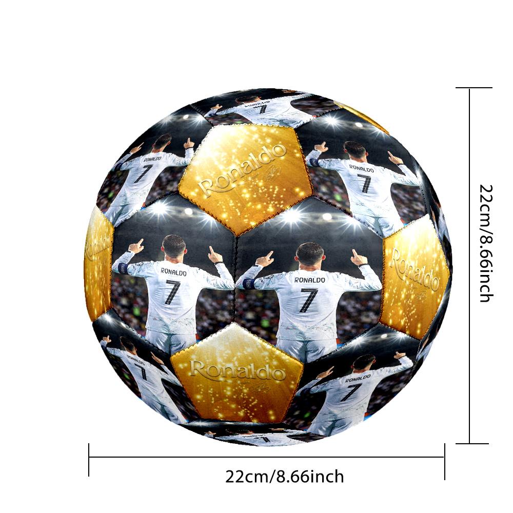 Ronaldo's Legacy Soccer Size 5 Soccer Football Machine Sewn Indoor/Outdoor Universal Football Perfect Commemorative Gift for Soccer Lovers