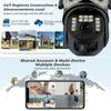 6K 12MP Wifi камера PTZ три экрана наружное автоматическое слежение ночное видение охранная система видеонаблюдения камера IP iCSee