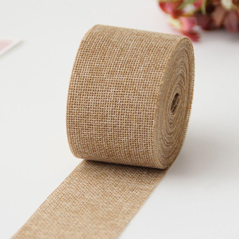 Home Decor Wedding Decoration Bag Wrapping Braided Burlap Ribbon Jute Burlap Ribbon Gift Packing
