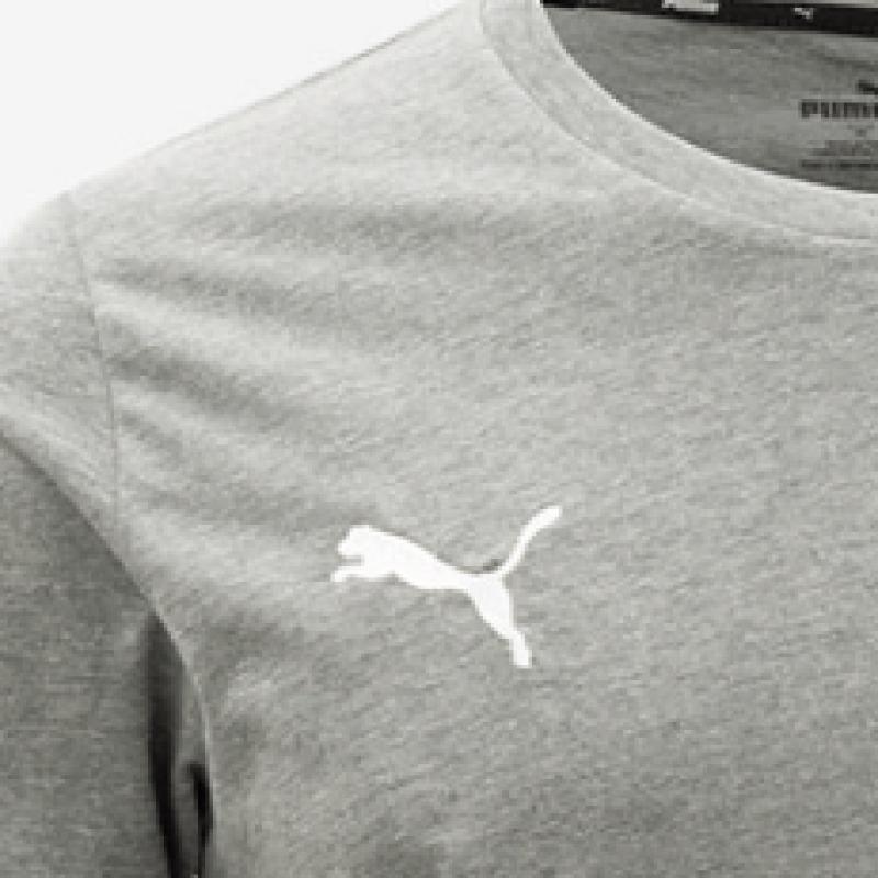 Puma Galleria Puma Футболка с коротким рукавом Team Goal Casual Серая с круглым вырезом