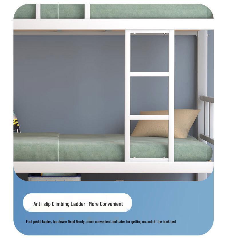 Durable Steel Bunk Beds: Heavy-Duty Iron Frame for Dormitories and Construction Sites