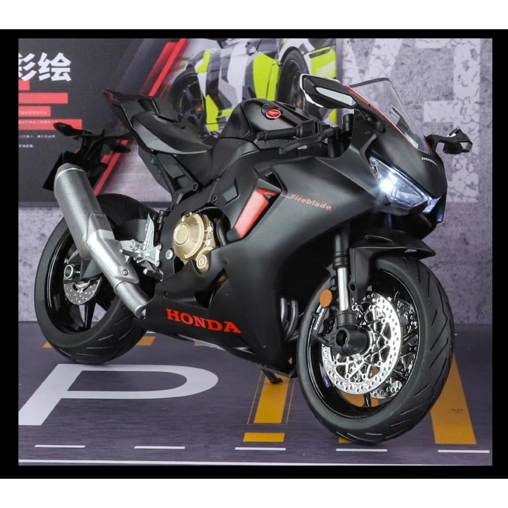 1/9 Масштаб Мотоцикл Honda CBR 1000RR HRC Игрушка для Детей Гоночная Модель Литой Миниатюрный Большой Размер Со Светом Коллекционный Подарок Мальчику Ребенку