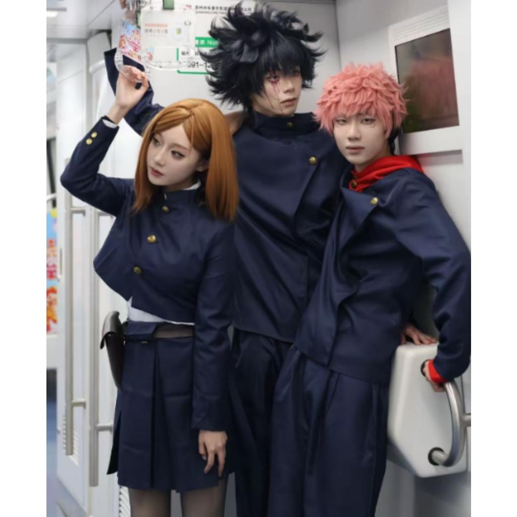 Anime Tokyo Itadori Yuji Cosplay Costume with Hooded Pants For Halloween Outfit School Carnival Uniform