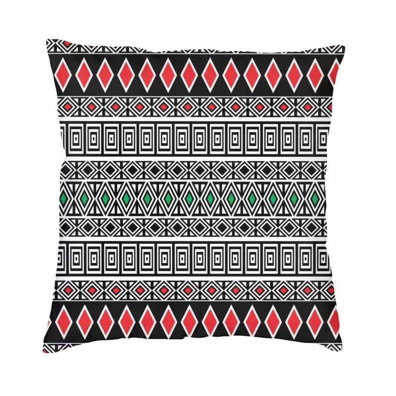 Amazigh Kabyle Berber Motifs Throw Pillow Case Bedroom Decoration Morocco Africa Geometric Cushion Cover Sofa Chair Pillowslip