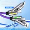 Кабель для быстрой зарядки 240 Вт, 4-в-1, USB Type-C, силиконовый, для iPhone, Samsung, Huawei, Xiao mi, Type-C на USB A, высокая скорость