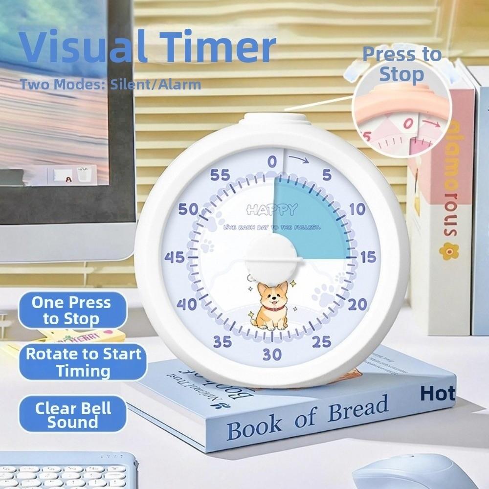 Silent Operation Countdown Alarm Clock Portable Kitchen Timer Student Timer Visual Timer Kids