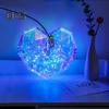 Love Heart Night Light Prismatic Iridescent 3D Heart Shape LED Light Bedroom Atmosphere Lamp Gifts for Lovers Friends