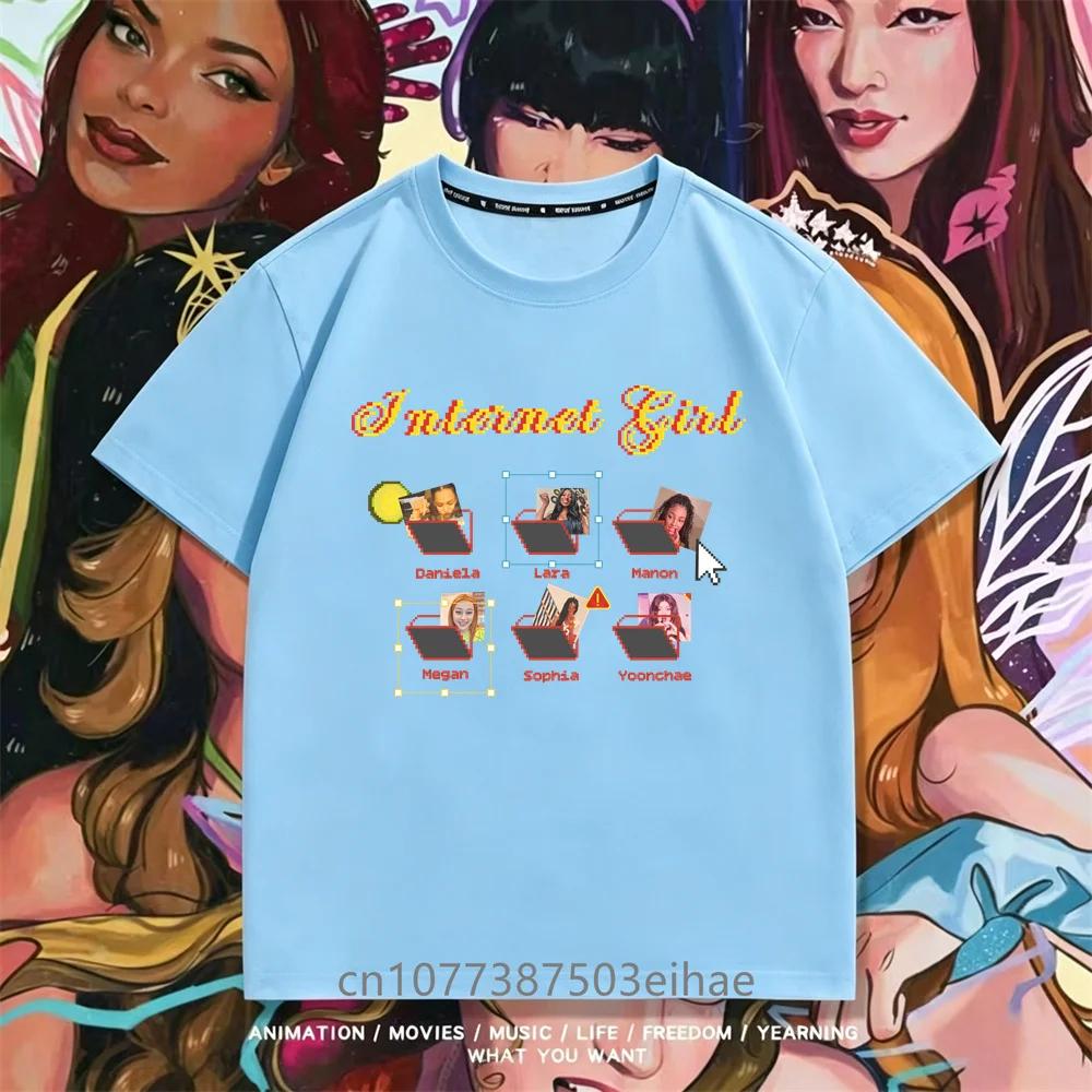 Casual Katseye Team Graphic Tee Kpop Unisex Short Sleeve T Shirt Boys Girls Megan Daniella Manon Lara Sofia Yunchae
