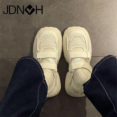 Полые женские дышащие летние новые сетчатые универсальные спортивные сандалии на толстой подошве, легкие, модные