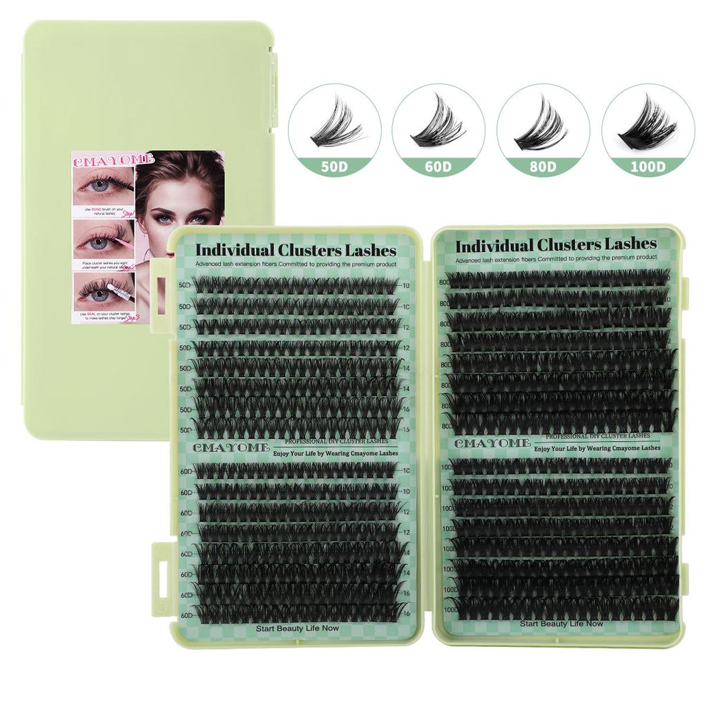 640 Tufts Diy Single Tufts Of False Eyelashes Natural Thick D-Song Segmented Grafting Eyelashes