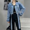 Denim Jacket for Women 2023, Loose, Single Breasted, Turn Down Collar, Korean Fashion Jacket, Vintage, Autumn, Long Sleeve Coat