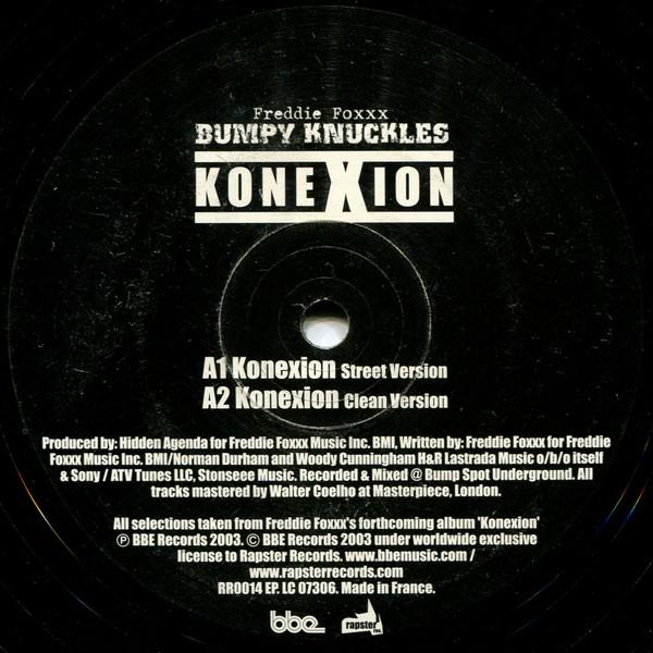 12-дюймовая пластинка FREDDIE FOXXX / BUMPY KNUCKLES - Konexion / P.A.I.N.E. / Scram RR0014EP Rapster Records 2003 Франция Рэп и Хип-Хоп/R&B Б/у