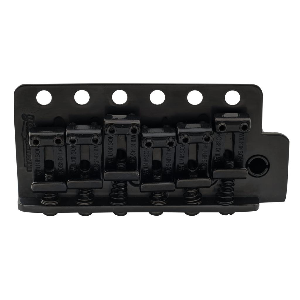 Wilkinson WVC-SB 6-Point Tremolo Bridge Unit with Vintage Steel Saddles and Full Steel Block for USA Vintage StratJapanese Strat Guitars, Black